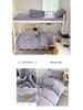 MUJI-Inspired Solid Color Cotton Button-Down Student Bedding Set - Japanese Style, Skin-Friendly, Four-Piece College Set