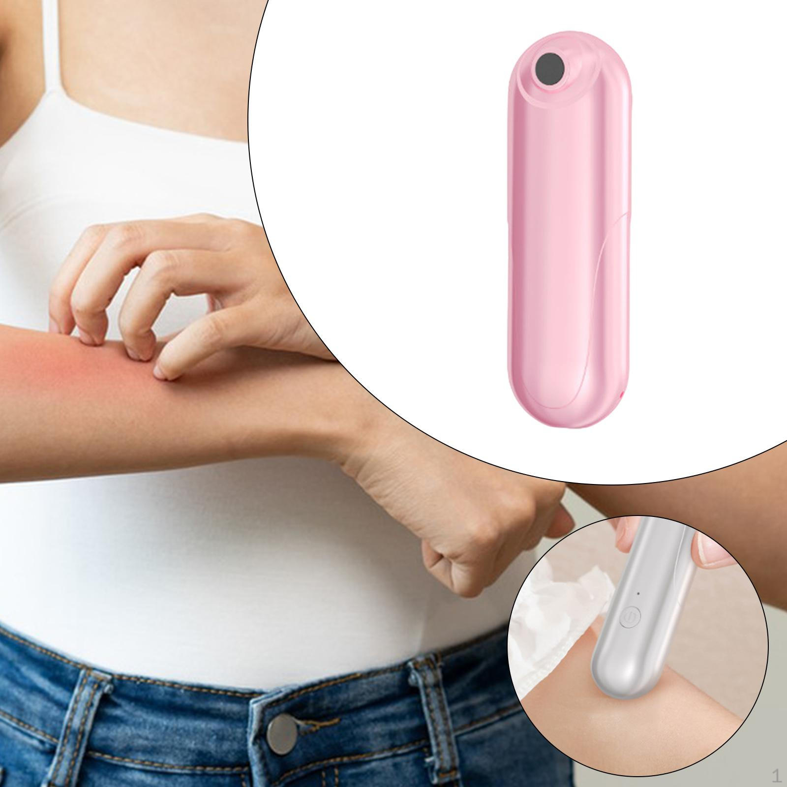 

Многоразовое портативное анти-устройство для облегчения зуда при укусе для путешествий, кемпинга и дома розовый