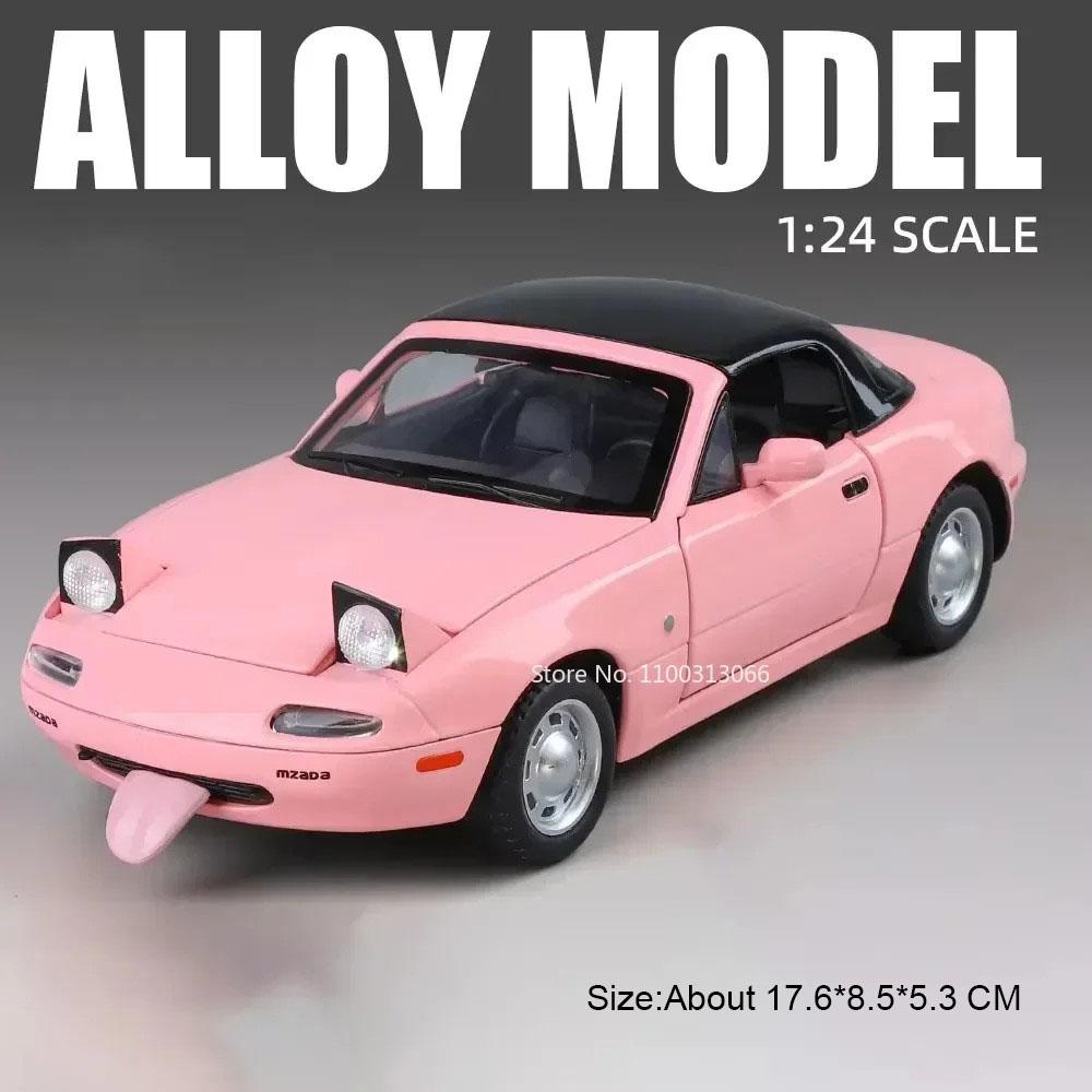 

1:24 RX7-FC MX-5 Models Cars Toys Light Sound Pull Back Miniature Sports Car Rubber Tires Vehicles Perfect Gifts for Kids