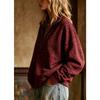 TIFICY Women's Fashion Casual Leopard Print Spring Fall Long Sleeve POLO Neck Pullovers & Long Sleeves