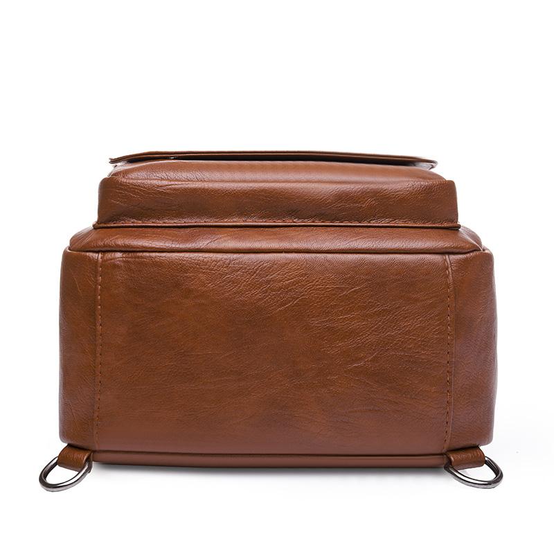 Stor kapasitet 2-lags ryggsekk for kvinner Moteryggsekk Dame mykt PU-skinnpakker Høykvalitets multifunksjons ryggsekk Designer