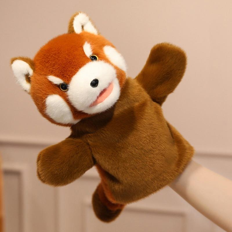 Cartoon Animal Plush Hand Puppet, Movable Mouth Interactive Glove Doll, Kids Early Education Storytelling Soothing Toy Universal Multiple Styles