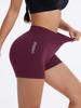 High Waist Peach Yoga Shorts - Tummy Control, Hip Lift, Sweat-Absorbing Fitness Wear