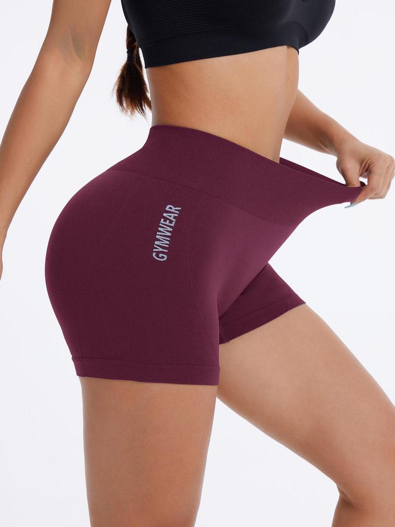 High Waist Peach Yoga Shorts - Tummy Control, Hip Lift, Sweat-Absorbing Fitness Wear