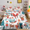Christmas Printed Home Bedclothes Microfiber King Size Bedding Set Cover Children Superior Duvet Cover Set