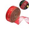 6.3*200cm Christmas Gauze Decorative Ribbon Transparent Printed Ribbon