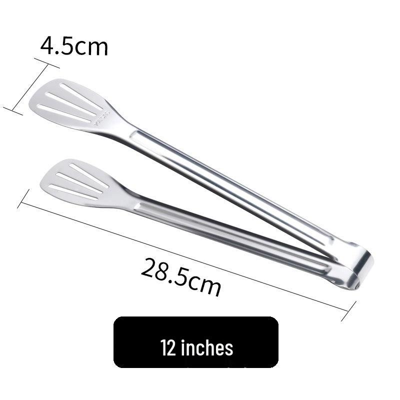 304 Stainless Steel Kitchen Tongs: Multi-Purpose for Grilling, Baking, and Pan-Frying