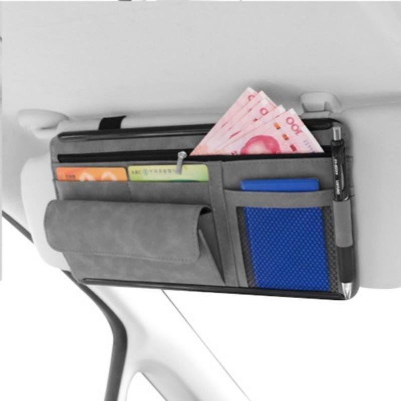 Car Sunshade Glasses, Document & Card Holder Storage Bag