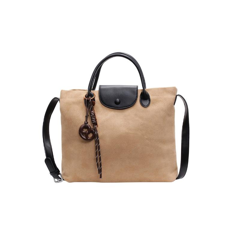 Suede Bag Women's Large-capacity New Retro Casual Messenger Bag High-end Commuter Tote Bag