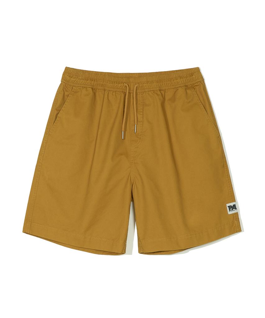 PARTIMENTO Pa Washed Cotton Shorts Mustard