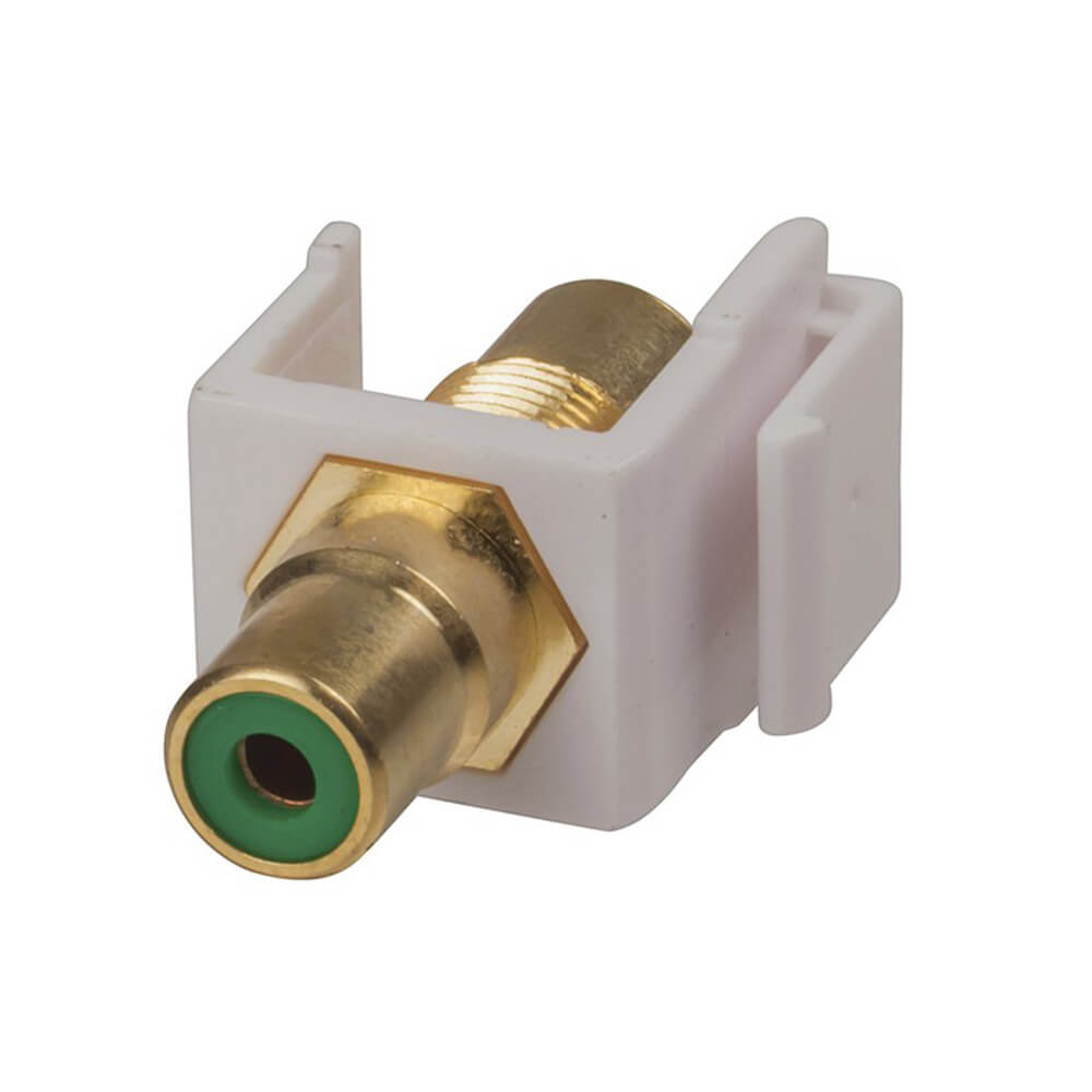 Keystone Insert RCA-RCA-Buchse grün