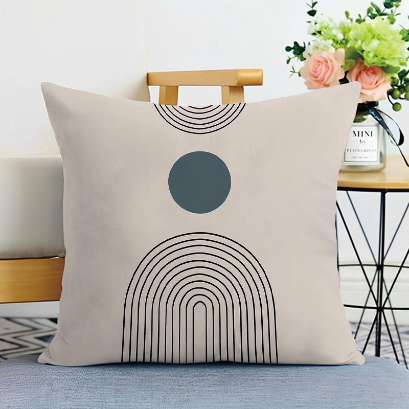 Ins Style Simple Printed Decorative Pillowcase Bedroom Living Room Square Cushion Pillowcase