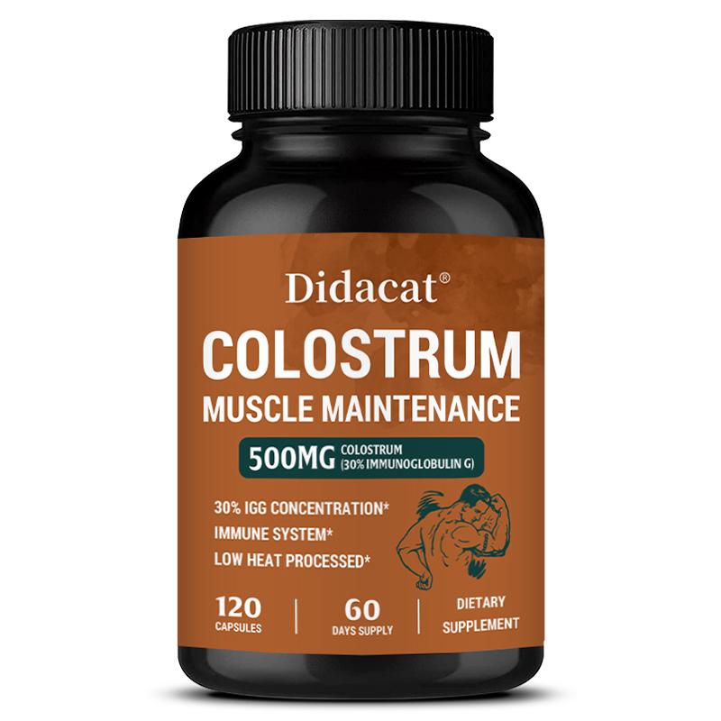 Colostrum 500 Mg Dietary Supplement, Immunoglobulin, 120 Capsules Per Bottle 120 Capsules