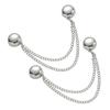 Pants Leg Clips 2Pcs Magnetic Clothing Pin for Shortening Legs, Button Clip Length Adjuster Shirt Sleeves Hems, Clothes Decorative with Chain