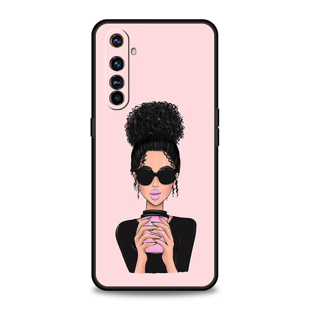 Girl Boss Female Coffee Phone Case For Realme 13 12 11 10 9 8 5G 7 C25 C35 GT5 GT3 GT2 Pro Plus For Realme GT Neo 2 3 3T 5 Cover