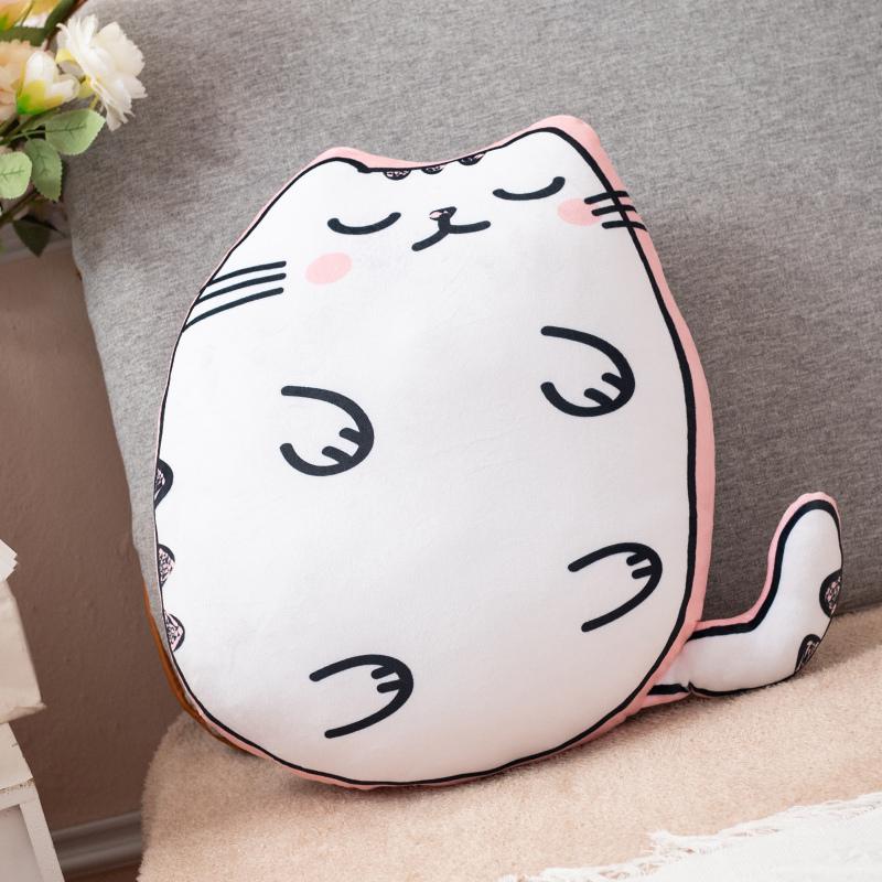 

50 см Мягкие плюшевые подушки в форме кошки, кукла, милые мультяшные животные, мягкие игрушки, подарки на день рождения для девочек, украшения 50cm