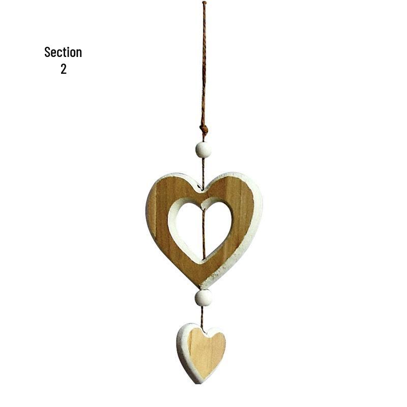 European Wooden Heart Ornaments - Handmade Wedding Pendants & Home Accessories