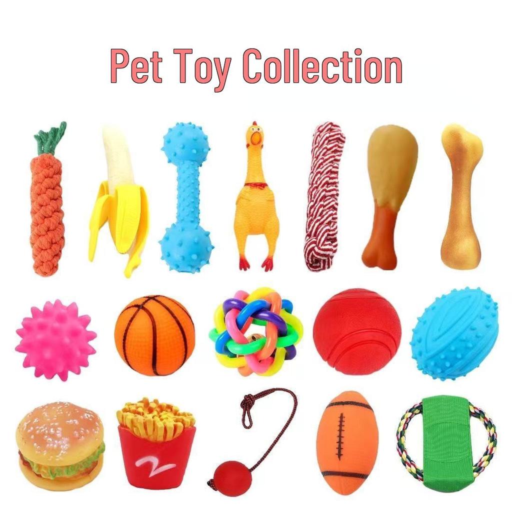 TPR Sound Teething Toy - Bite-Resistant Pet Toy for Small, Medium, and Large Dogs