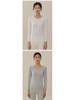 Women's Cotton Thermal Underwear Set - Round Neck, Autumn/Winter, Large Size