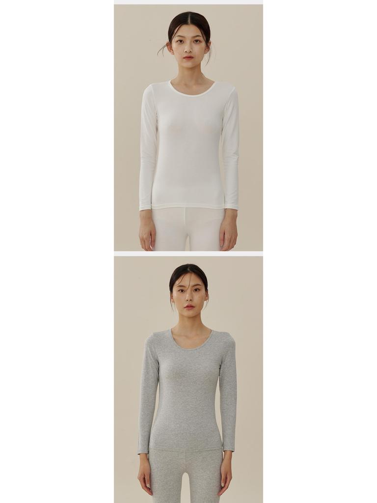 Women's Cotton Thermal Underwear Set - Round Neck, Autumn/Winter, Large Size