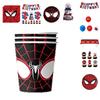 Spiderman Themen Geburtstagsparty Zubehör Set Rote Masken Pappteller Becher Servietten Und Besteck