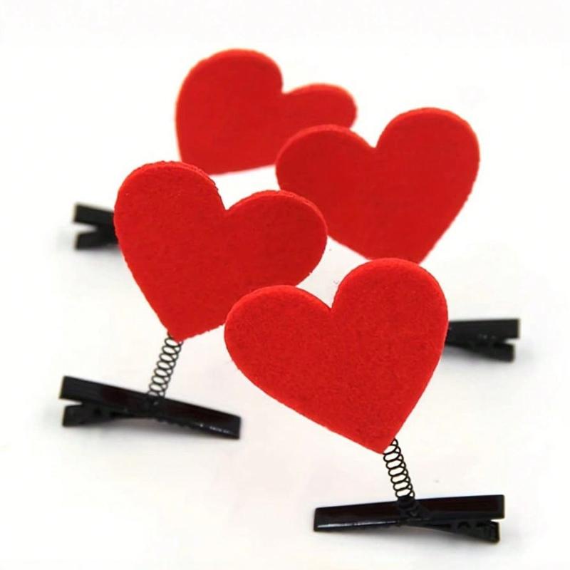 

Универсальные 3D заколки для волос в форме сердца, Подходят для костюмированной вечеринки на Хэллоуин, вечеринки богинь, милого подарка для пары, реквизита для фотосессии, аксессуары для волос 1pcs красный
