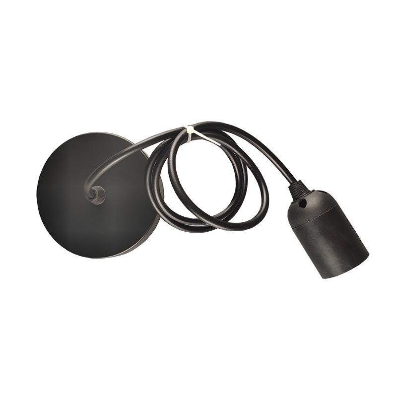 E27 Screw Base Lamp Holder with Ceiling Plate and Power Cord for DIY Hanging Lanterns