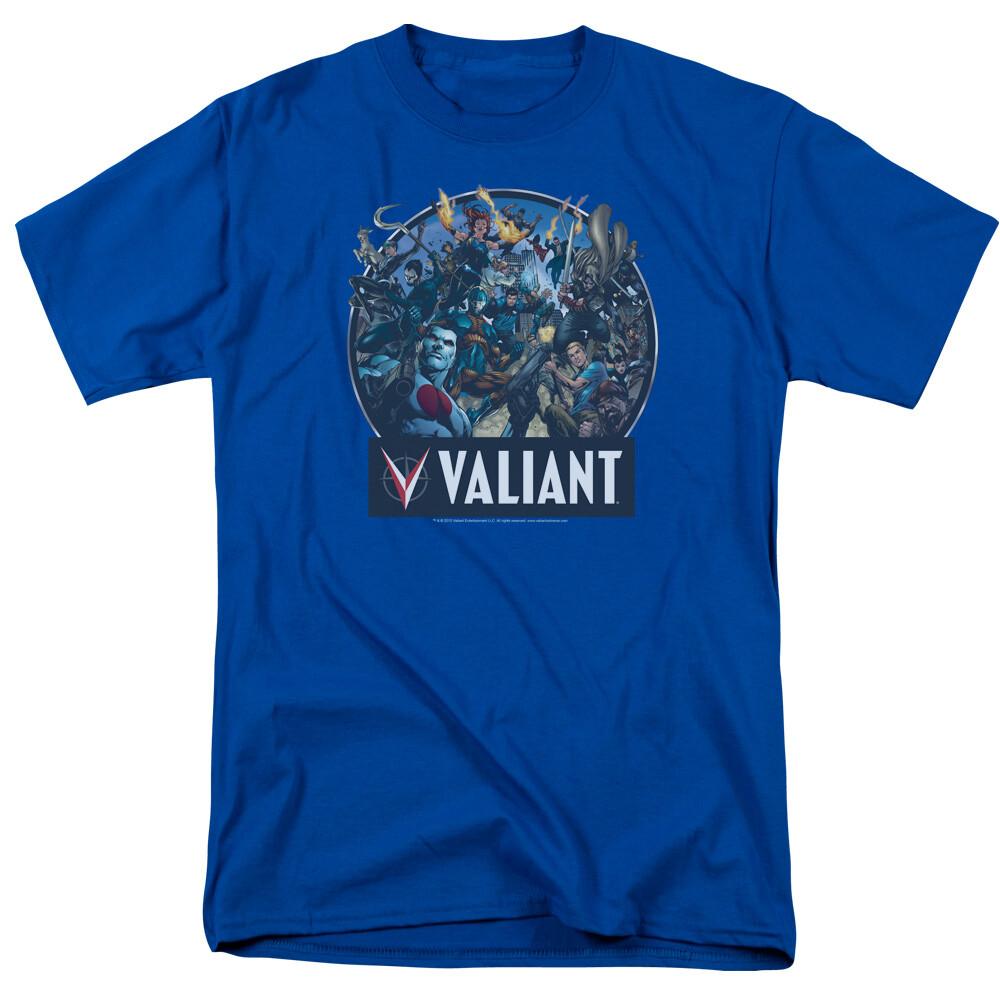 Valiant Comics Ready For Action T-shirt Mens Licensed Classic Comics Royal Blue XXXXL