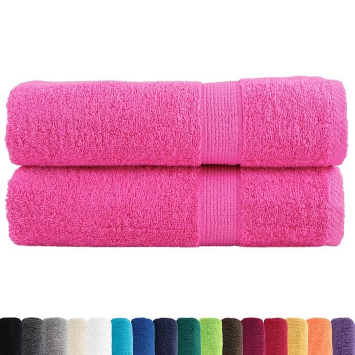 VidaXL Essuie-mains de Qualité Supérieure 2 pcs, Serviettes de Bain, Serviettes à Main, Débarbouillettes de Salle de Bain, 137521