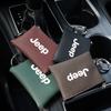 Car Leather Key Bag Coin Wallet Zipper Storage Bag For Jeep Grand Cherokee Wrangler JK Gladiator Compass Renegade Wagoneer Recon ANQ1