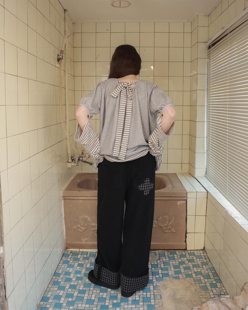 FAZED Check Folding Fleece Pants_Black