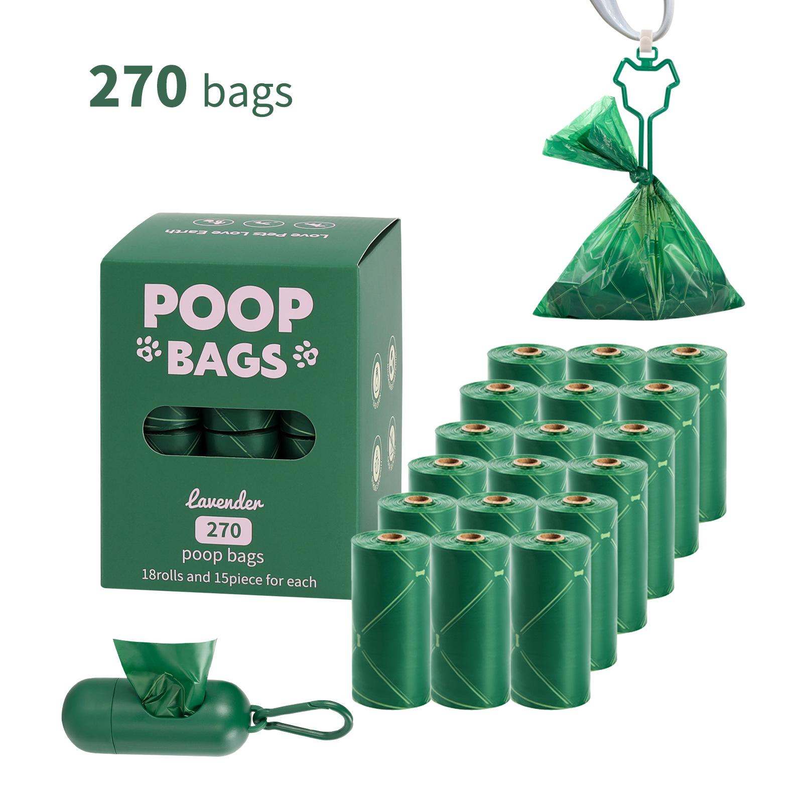 

Dog Poo Bags, Guaranteed Leak Proof and Extra Thick Waste Bag Refill Rolls For Dogs, Lavender Scented, 270 Count