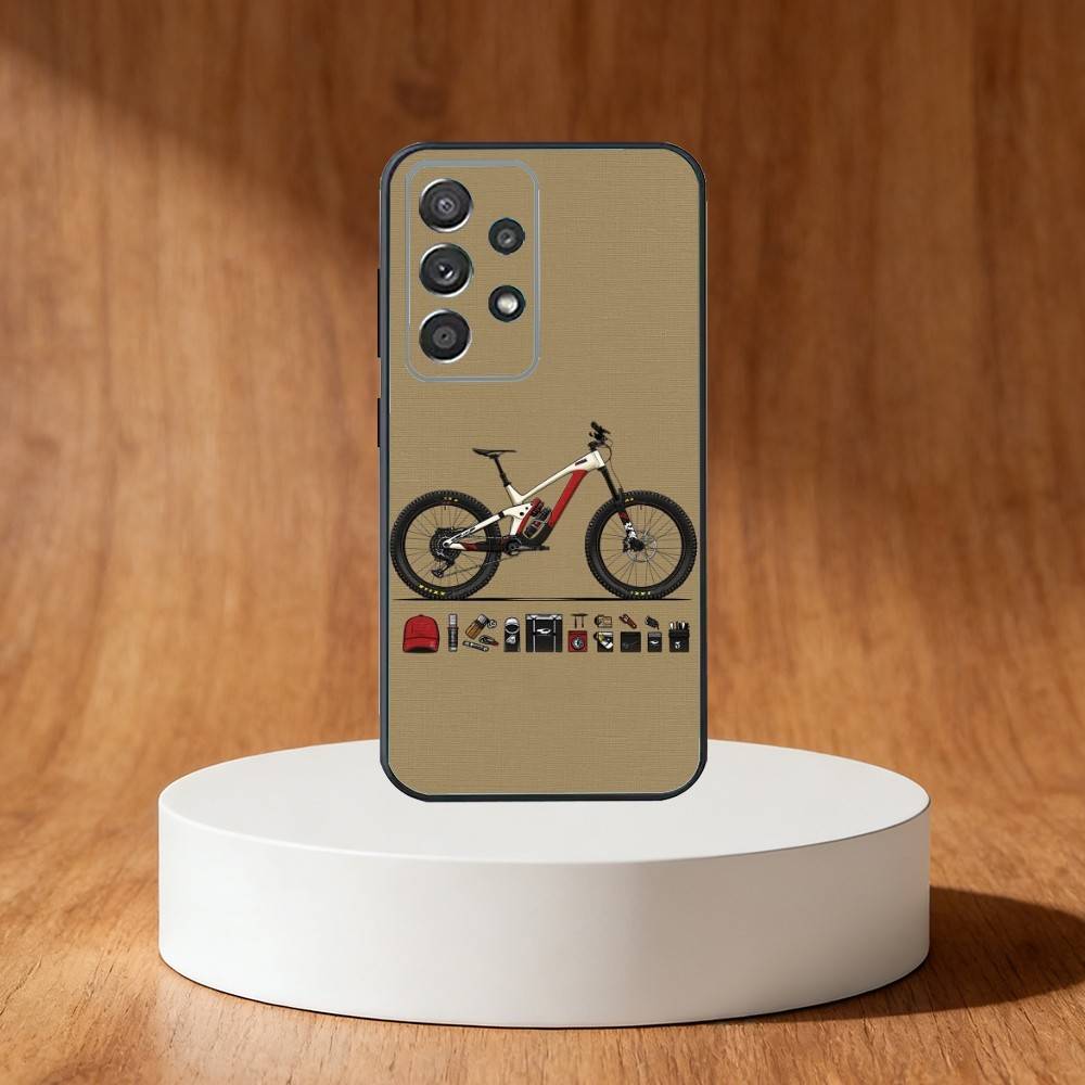 Mountain Bike Bicycle cool Phone Case For Samsung S25,S24,S21,S22,S23,S30,Ultra,S20,Plus,Fe,Note,10,9,5G Black Cover