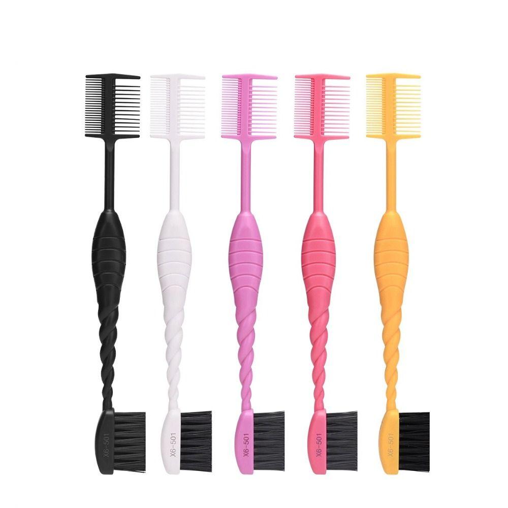 Foldable Eyebrow Brush Comb Double Headed Dust Brush Quick Hair Dye Applicator Brush  Daily Beauty