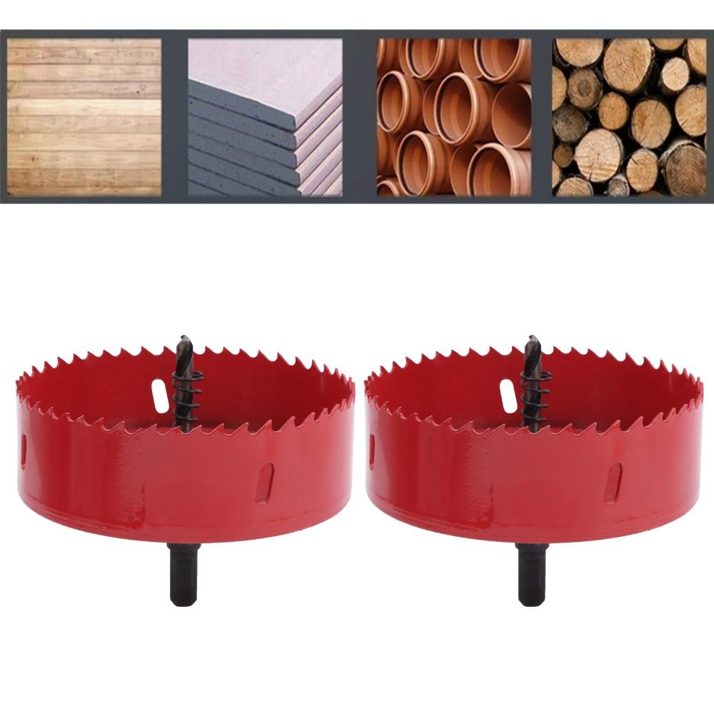 2 Stück 110mm / 4,3in Lochbohrer-Set 105mm / 4,1in Bohrer Lochsäge Lochöffner Werkzeug Für Blech