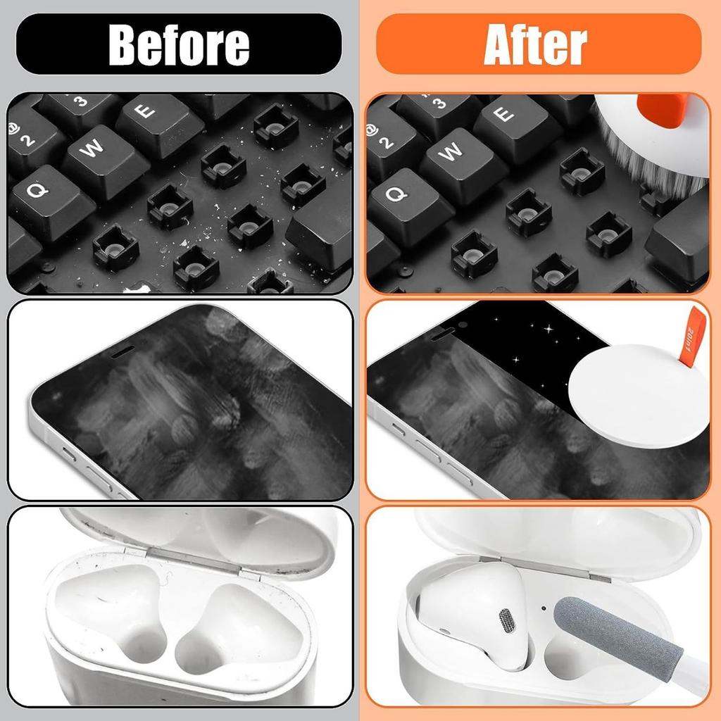 20pcs Headphone, Phone, Keyboard, Camera Cleaning Kit Box Electronics Cleaning Products