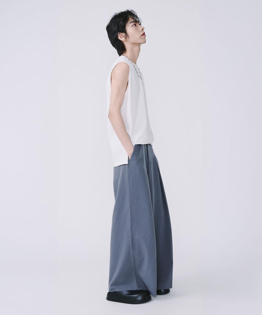TEN PAST SEVEN Wide Tuck Slacks (2 Colors)