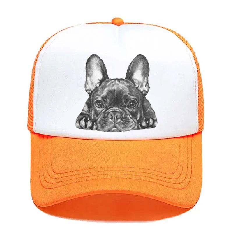New Fashion Unisex Frenchie Dog French Bulldog Trucker Hat Adult Adjustable Baseball Cap Women Men Outdoor Snapback Hats