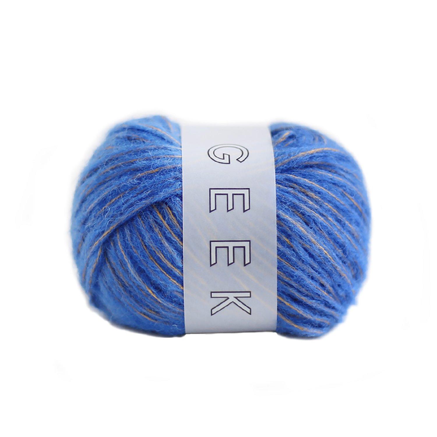 

Yokota DARUMA Geek Extra Blue x Chrome Set of 5 Yarn, Thick, Col. 2, Yellow, 30g, Approx. 70m, Balls, 01-5710