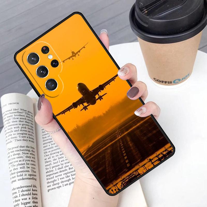 Airplane Plane Aircraft Phone Case Cover For Samsung Galaxy S24 S25 Ultra S21 S22 Ultra S10E Note 10 Plus Note 20 FE S23