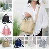 Zipper Japanese Style Crossbody Bag Handbag Pure Color Tote Bag Canvas Shoulder Bag Shopping