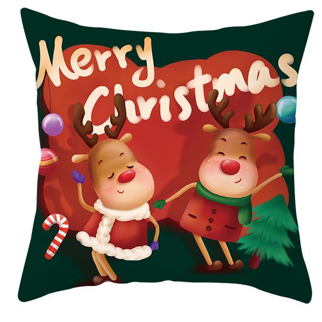 New Santa Claus Pillowcase Cute Christmas Home Cushion Cover Cute Cartoon Pillow