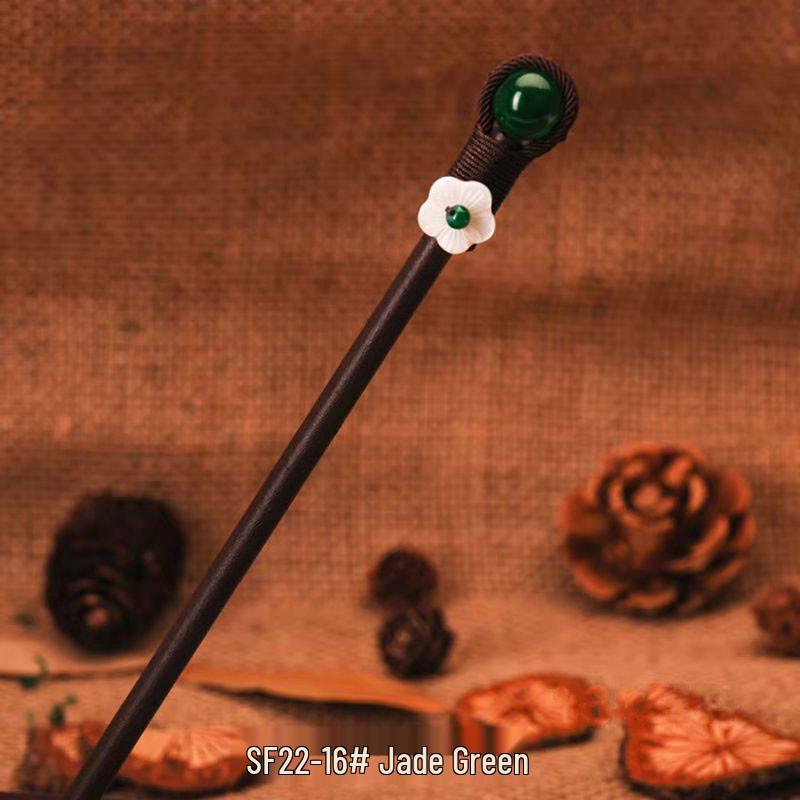 Chinese Wooden Tassel Hairpin for Hanfu - Ancient Style Hair Ornament and Gift for Women