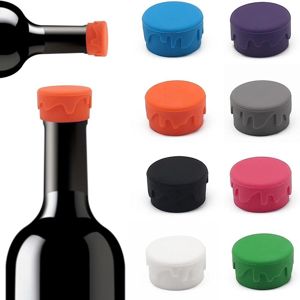 Leak Proof Wine Bottle Stopper New Silicone Durable Bottle Sealer Stoppers Wine Bar Accessories Universal Beer Cap Stopper 7