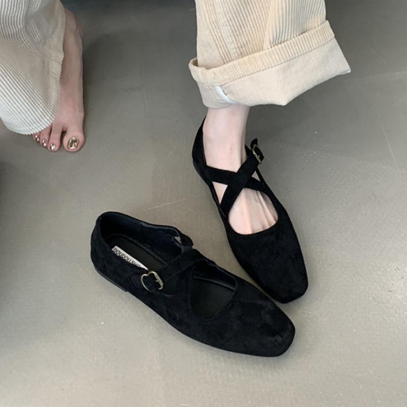 Fashion Autumn Women Flat Shoes Fashion Round Toe Shallow Slip On Ladies Red Ballerinas Shoes Soft Flat Heel Mary Jane Shoes