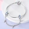 Safety Chain Charms Fit 925 Silver Charms Beads Moon Star Butterfly Heart Safety Chain for Women Jewelry Gift