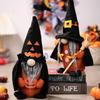 Funny Pointed Hat Witch Doll Realistic Halloween Faceless Doll Ornament  Bar Home Decor