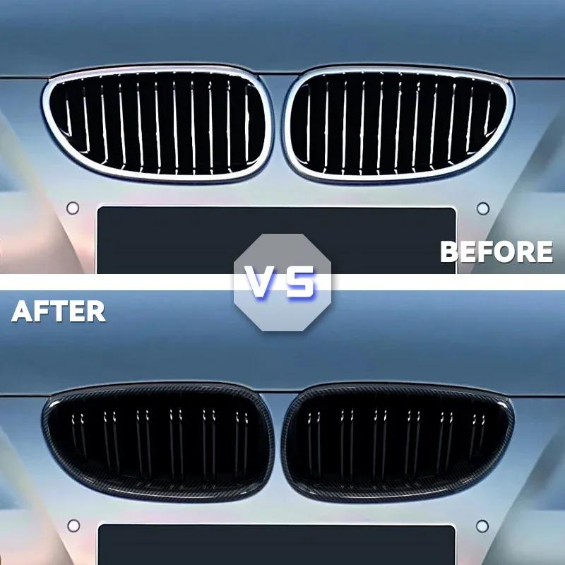 For BMW E60 E61 M5 5 Series 2003-2009 Front Bumper Double Kidney Air Grille