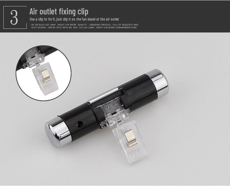 LED Backlit Car Air Vent Clip Thermometer and Clock Display