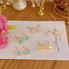 Pinkdudu Sugar Cube Yellow Diamond Stud Earrings Sparkling Light Luxury High-End Earrings Elegant PD2518